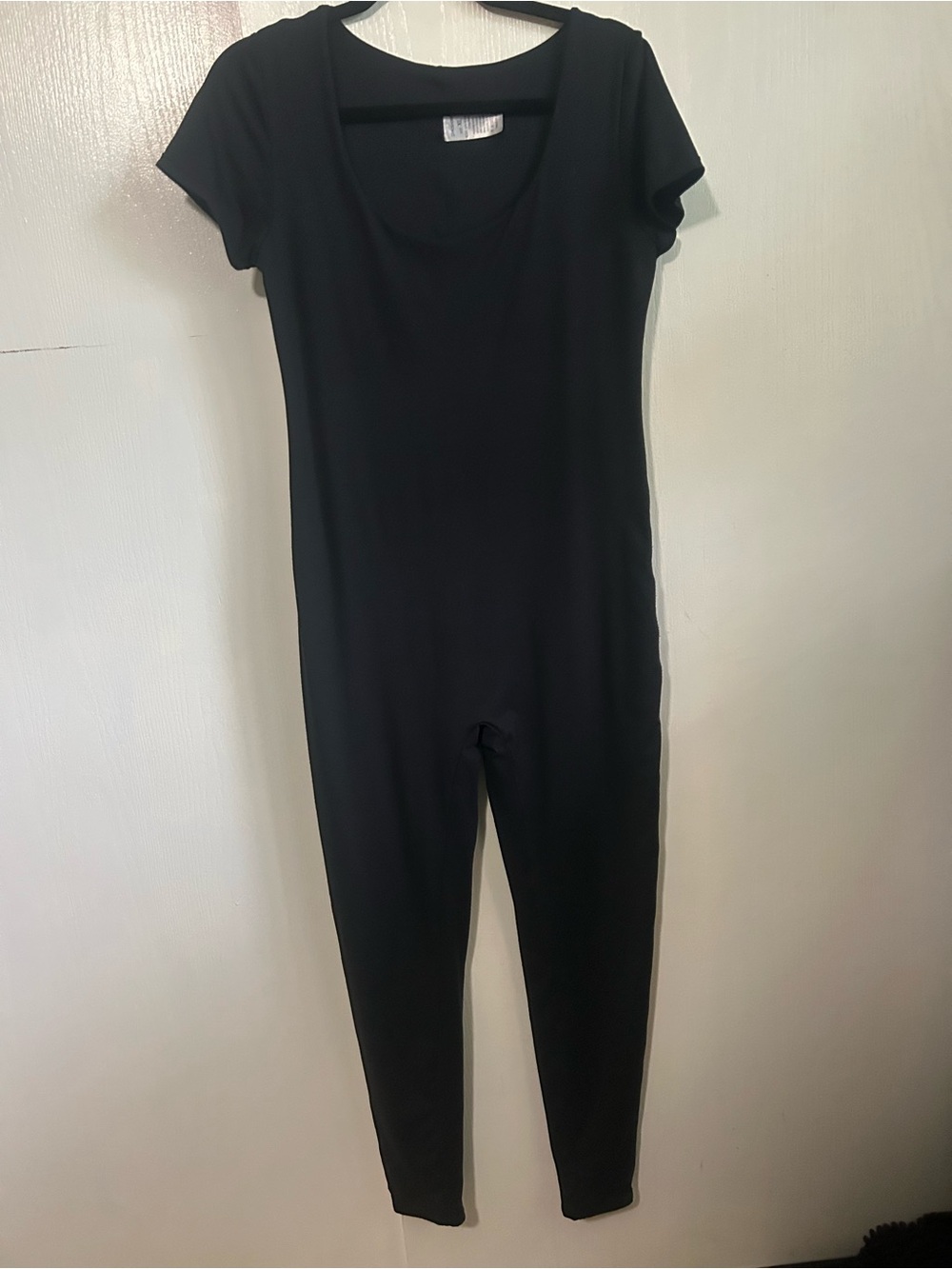 Women's Black Short-Sleeve Jumpsuit